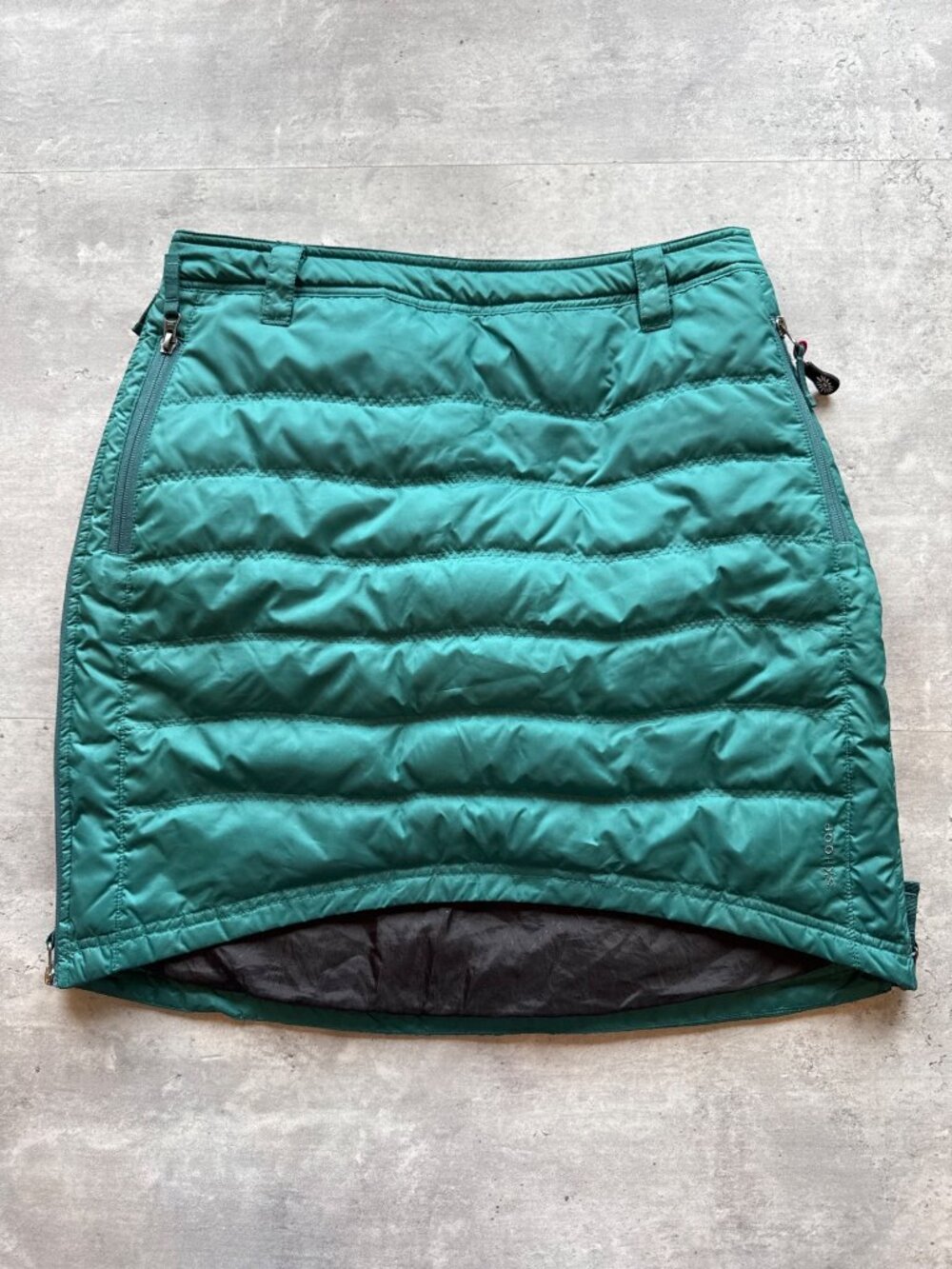 Skhoop Short Down Skirt, Green, Size Large